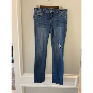 Kut from the Kloth Distressed Mid Rise Straight Leg Size 8 Jeans